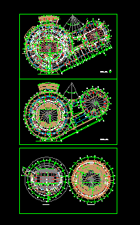 体育馆建筑设计及施工方案全套CAD图纸-图一