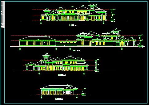 某会所建筑施工设计CAD详情全套图纸-图二