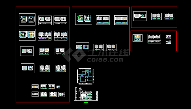 办公别墅楼全套建筑施工cad设计方案详图-图一