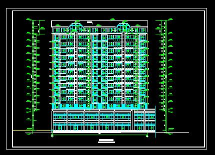 青岛景苑工程六号楼建筑施工CAD详图-图二