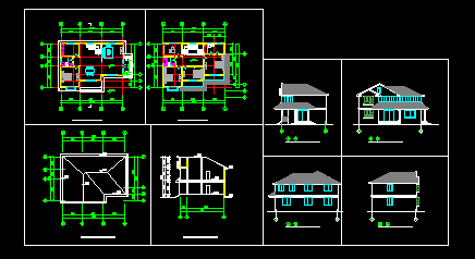 乡村别墅建筑施工cad设计方案详图-图一