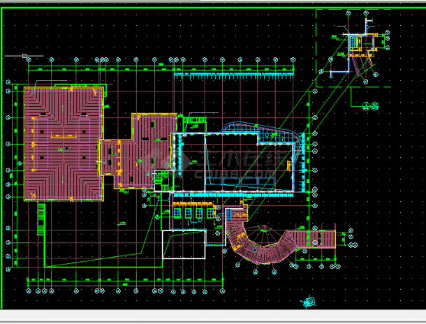 上海某豪华会所建筑设计方案全套CAD图纸-图二