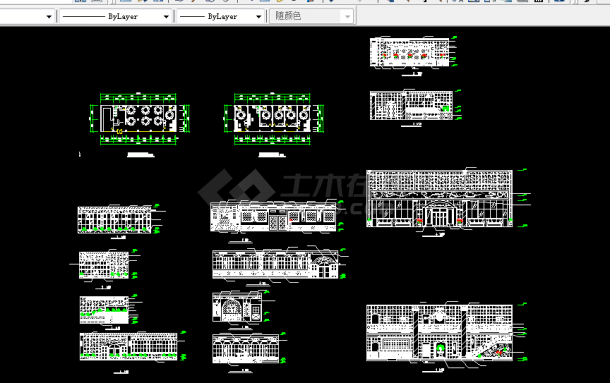 西式餐厅建筑设计方案全套CAD平立面图-图一