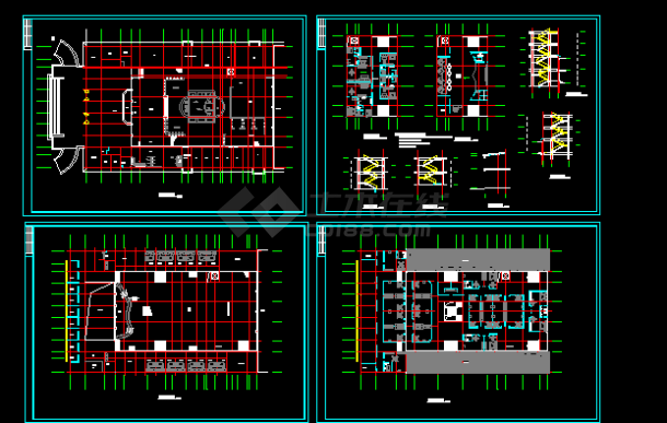 会所洗浴中心建筑设计方案全套CAD平面图-图一
