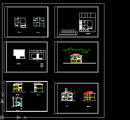 新农村建设一套小别墅设计方案全套CAD图纸-图一