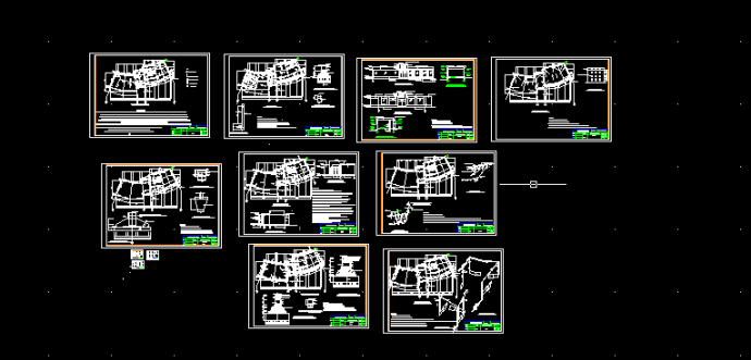某服务区建筑方案设计全套CAD图纸_图1
