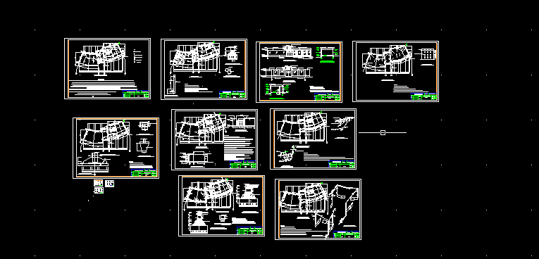某服务区建筑方案设计全套CAD图纸