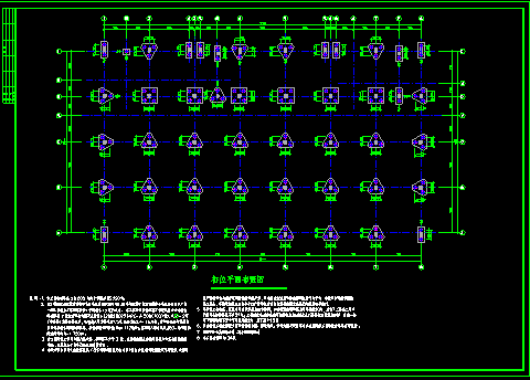 某五层电子综合楼框架结构CAD平面施工图-图二