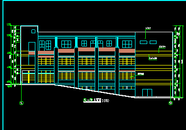 某市医院家属区教室及食堂建筑CAD施工设计方案图-图二