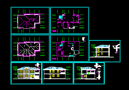 农村民居建筑施工cad设计方案图纸_图1