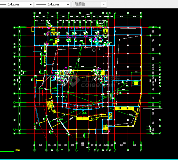 豪华电影院建筑方案设计全套CAD图纸-图二