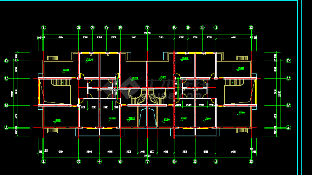 A区十号楼建筑方案设计全CAD图纸-图二