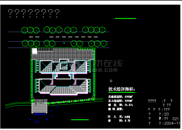 4栋别墅建筑方案设计全套CAD图纸-图二