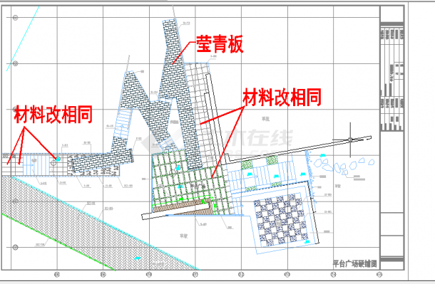 公园平台广场区建筑设计全套CAD图纸-图二