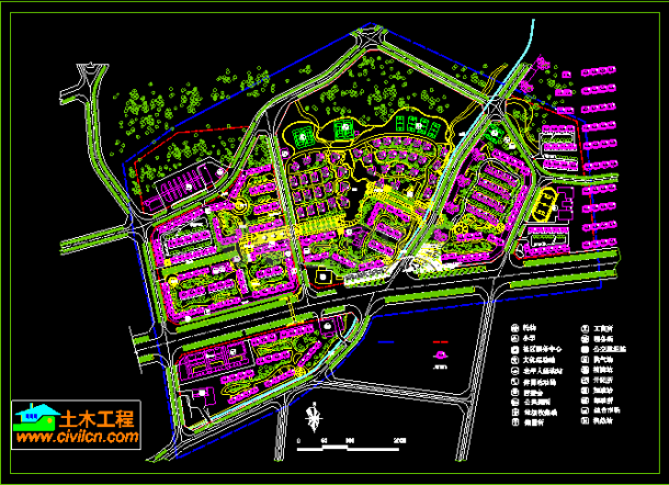 [上海]某新城小区全套规划建筑设计cad施工方案图-图一