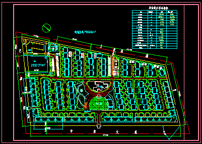 某地一住宅小区的CAD规划总平面图-图一