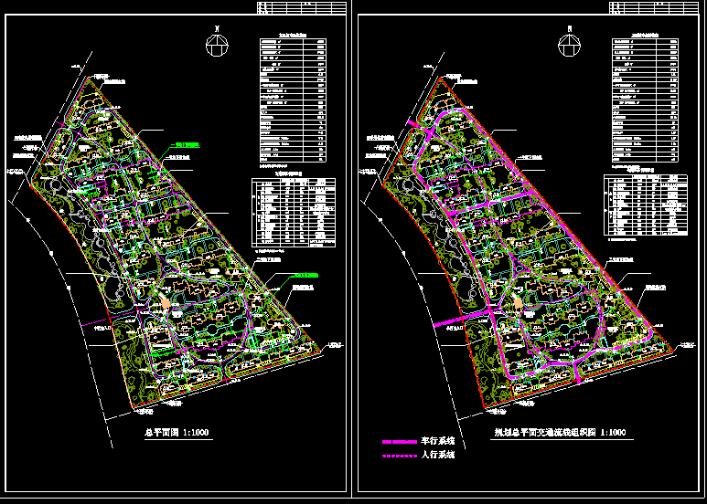 某地的住宅小区CAD建筑规划总平面图