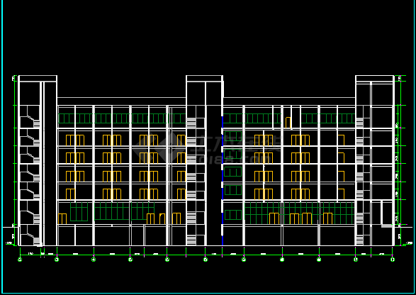 某县级六层医院建筑CAD设计扩初图（原创）-图二