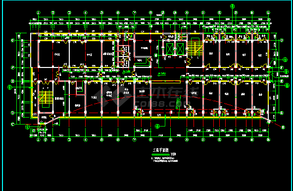 某医院门诊及住院楼建筑CAD施工方案设计图-图二