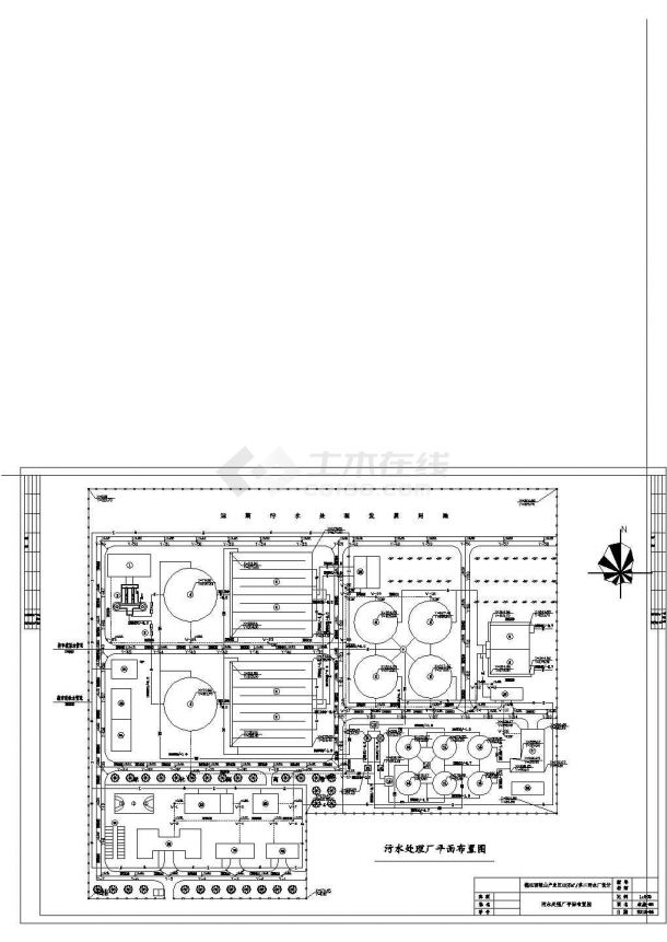 皖江西梁山产业区10万㎡第二污水厂设计CAD图-图二