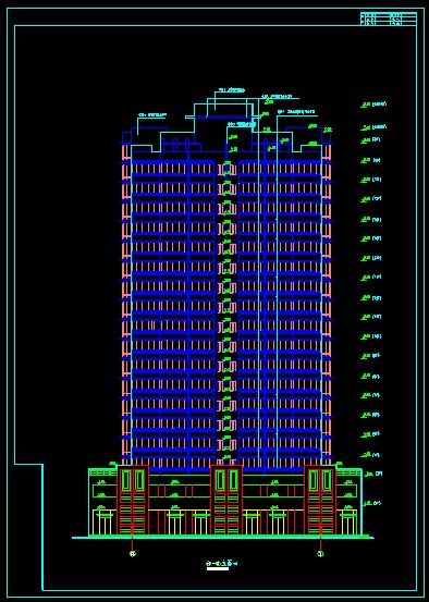 某高层单身公寓施工设计CAD详情图-图二