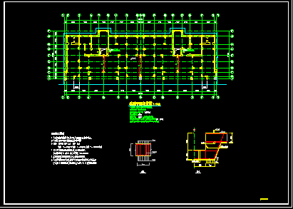 某异形柱框架住宅CAD平面设计施工图-图二