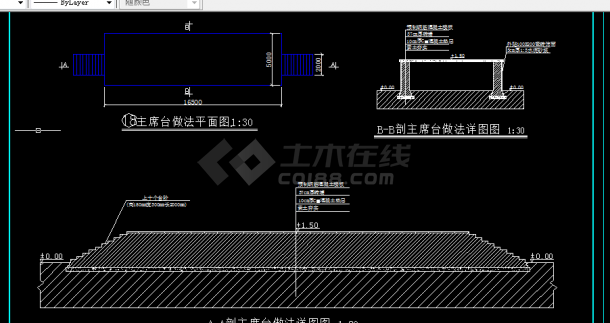 郑飞公园建筑方案设计全套CAD图纸-图二