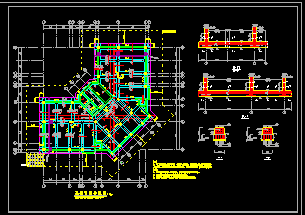 某大厦办公楼结构CAD平面施工图-图二