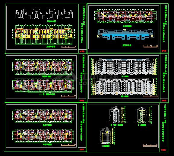 某小区住宅建筑图－5号楼建筑CAD详图-图一