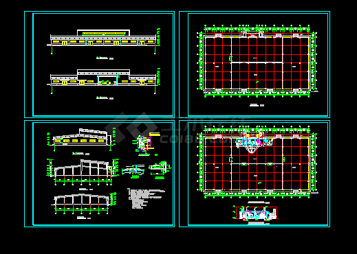 综合加工库建筑施工cad设计方案图纸-图一