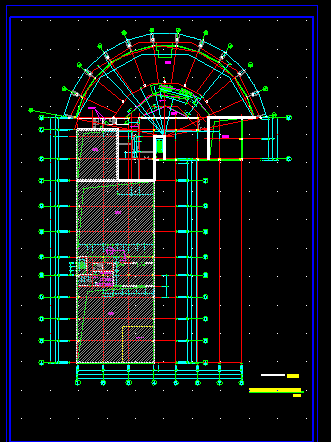 奔驰展厅建筑施工cad设计方案图纸-图二