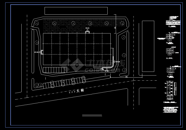 大型超市建筑cad设计初步施工图-图二