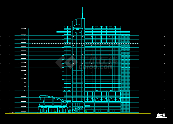 高层办公大楼建筑设计全套CAD图纸-图二