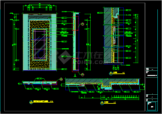 五星酒店中餐厅包间施工设计CAD方案图-图二