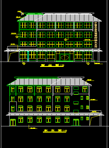 某银行分行建筑结构CAD施工设计图纸-图二