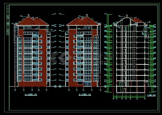 某住宅楼建筑设计CAD详情全套图纸-图二
