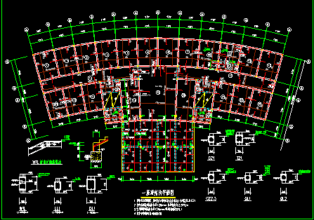 某砖混结构办公楼CAD建筑设计施工图-图二