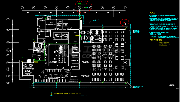 国外餐厅工程照明设计CAD施工全套图-图二