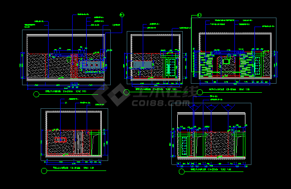 传统高档中餐厅施工设计CAD方案图-图二
