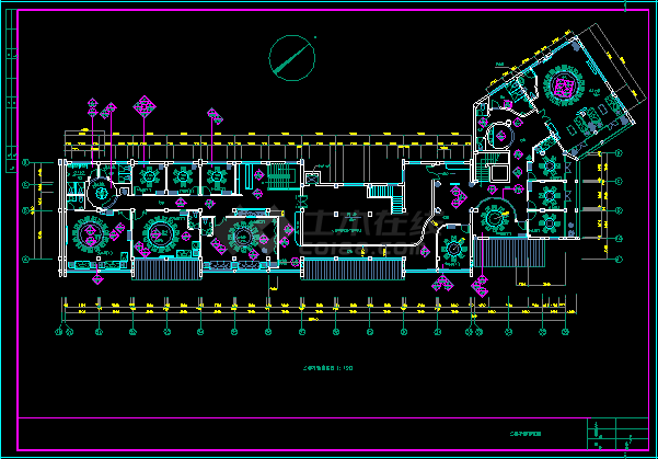 经典中式餐厅施工设计CAD全套方案图-图二