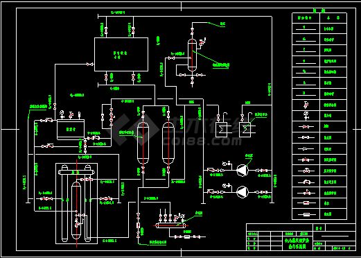 1台6th锅炉设计圈套采暖设计CAD方案图纸-图二