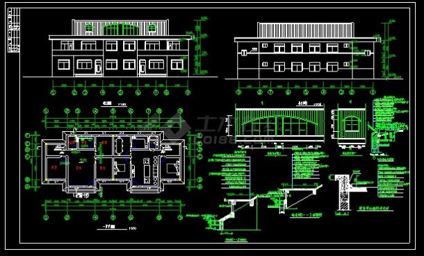 农村住宅全套施工设计CAD详情图-图二