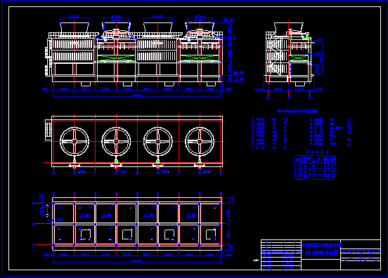 4乘以2000吨大型冷却塔cad详细设计施工方案图纸_图1