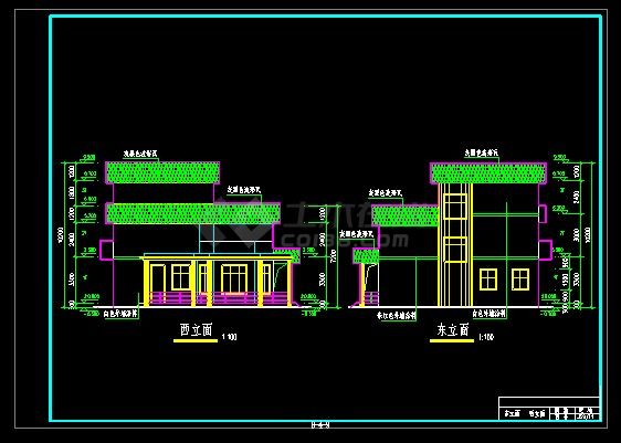 某农民小康楼建筑设计CAD详情图-图二