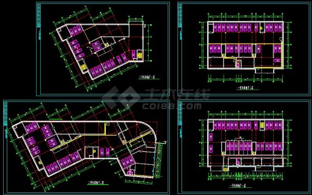某小区地下车库的cad平面设计方案图-图一