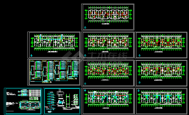 某五层住宅楼全套电气施工cad图纸-图一