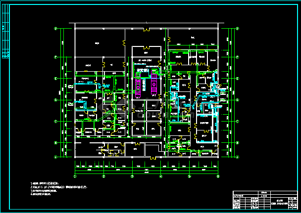 保健品厂空调施工设计CAD方案图纸-图二