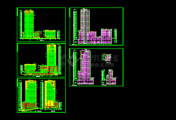 豪华多层办公楼建筑方案设计全套CAD图纸-图一
