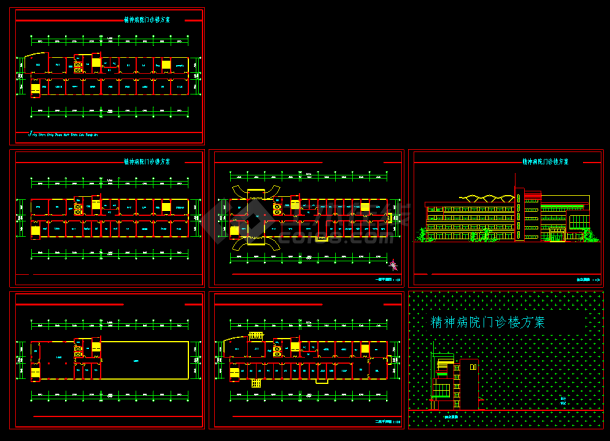 某市四层精神病院门诊楼建筑设计方案-图一