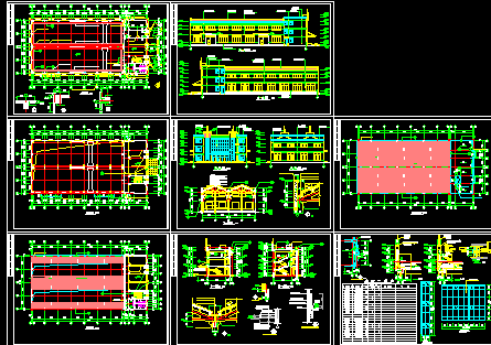 某工业厂房建筑施工CAD设计方案图纸_图1